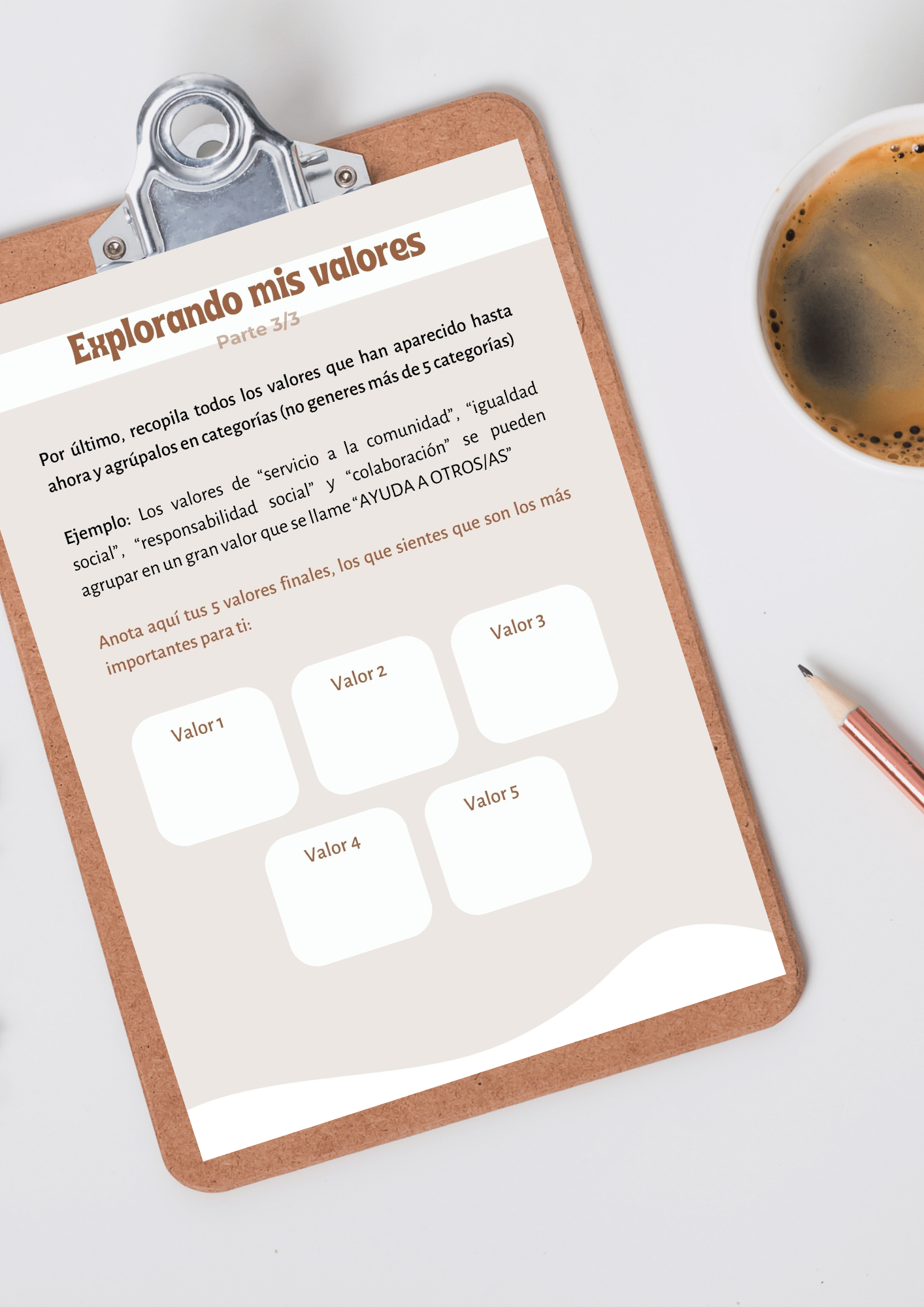 Material Terapéutico Customizable para Psicólogos: Cultivando Mis Valores de Vida Cintia Tur Psicóloga